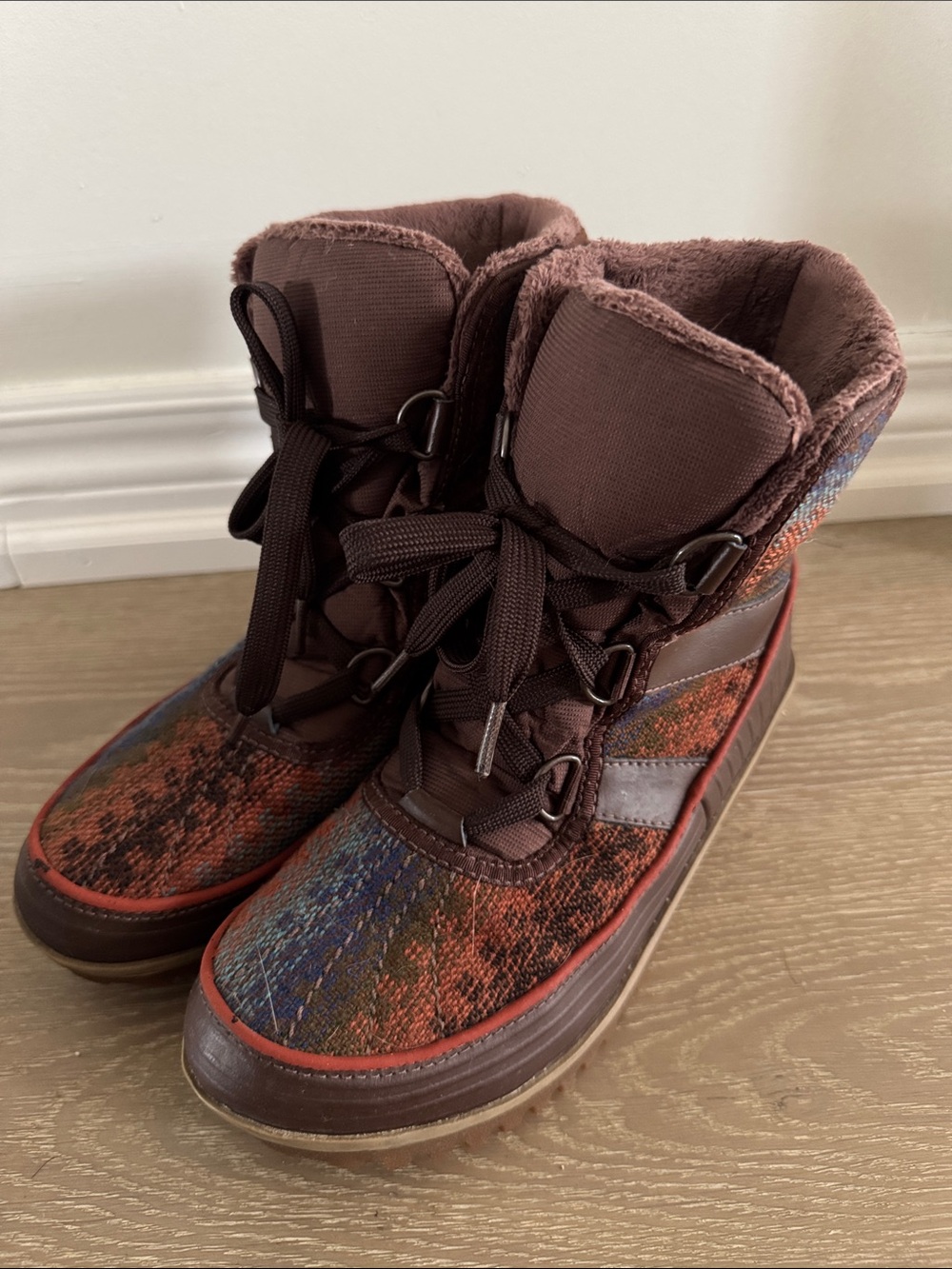 Sorel Multicolor Lace-Up Winter Boots - Brown & Rust Accents - Picture 2 of 8